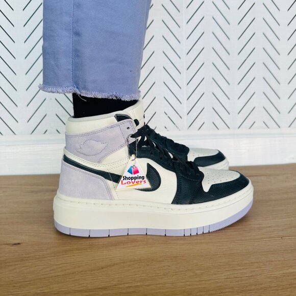 ❤️Air Jordan 1 Elevate Hi Titanium Womens Shoes Platform 8.5 Purple DN3253-500❤️ - Picture 3 of 13